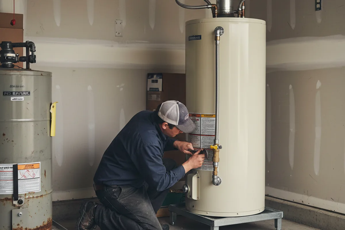 Water heater and shutoff valve replacement in West Alexandria