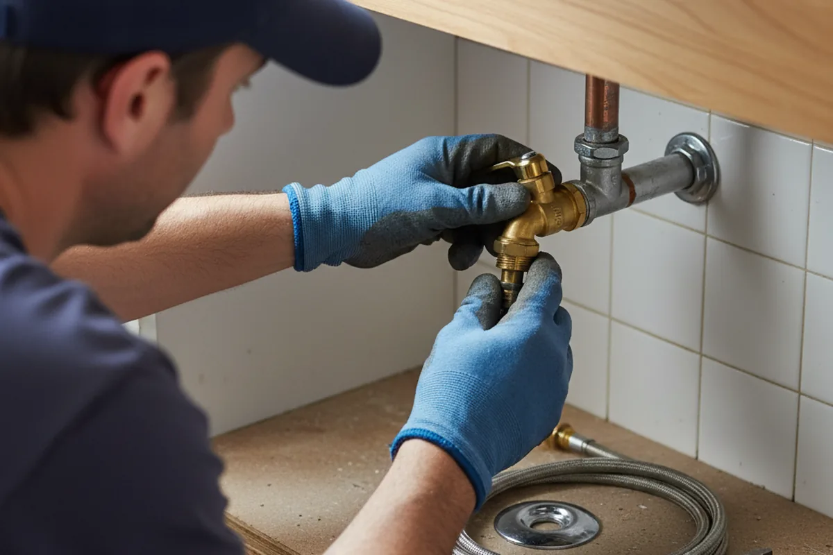 Shutoff valve and fitting work during Emergency Plumbing in West Alexandria